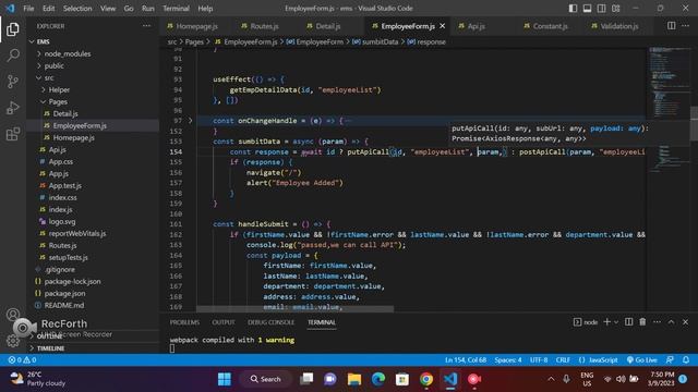 React js project (part 4) : Employee Management System using React, material ui, Hooks, API, etc смотреть онлайн