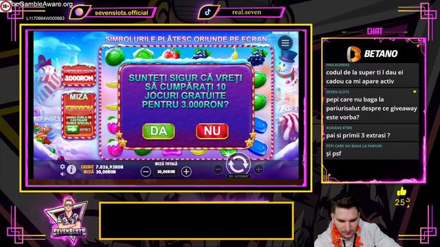 SEVEN LIVE x BETANO ATACA WEEKENDUL🟠GIVEAWAY FRUMOS x BONUSBUY WOW💥🎰 #aparate #pacanele #seven смотреть онлайн