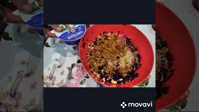 Салат свекольный с орехами и изюмом смотреть онлайн