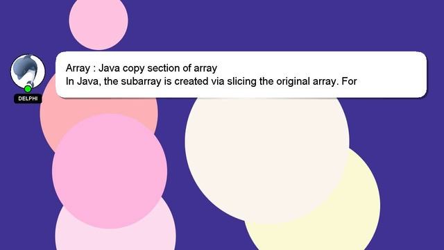 Array : Java copy section of array смотреть онлайн