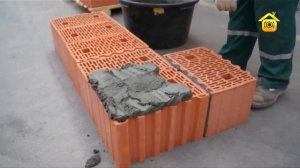 Кладка керамических поризованных блоков Porotherm