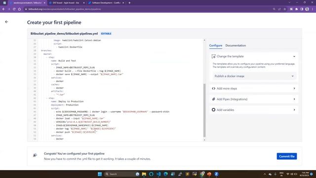 Using Bitbucket pipeline push docker image | Mini Project 1 | CI pipeline creation | Hands-on смотреть онлайн