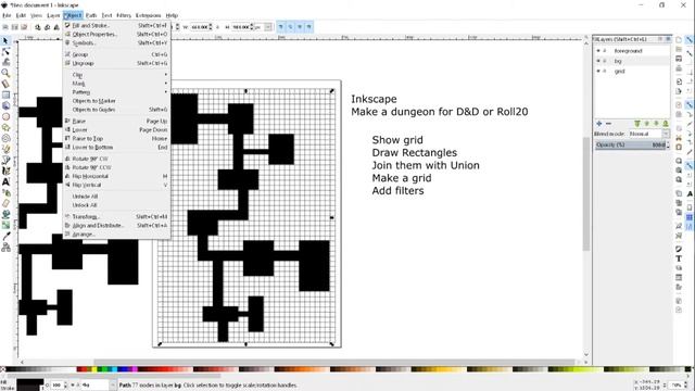 Make A Roll20 dungeon map for Pathfinder or D&D using Inkscape смотреть онлайн