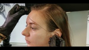 Построение формы бровей с помощью нити