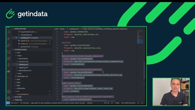 How to run Kedro pipelines on Azure ML Pipelines service? - MLOPS TUTORIAL - Marcin Zabłocki смотреть онлайн
