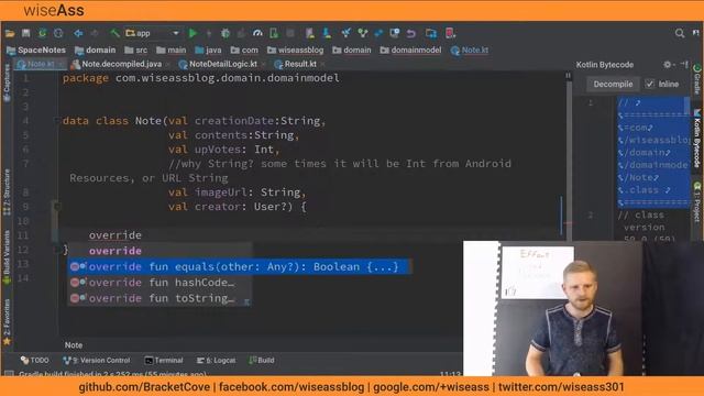 Kotlin WTF - A Practical Tutorial on Data Classes, Immutable Data Construction w/ Copy смотреть онлайн