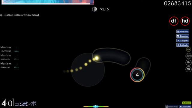 osu! | Meramipop - Matsuri Matsurare [Ceremony] +HDDT 86.73% 2ND PASS | BEST DT MISSCOUNT BY 17 смотреть онлайн