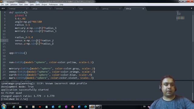 3D Solar System Animation in Python смотреть онлайн