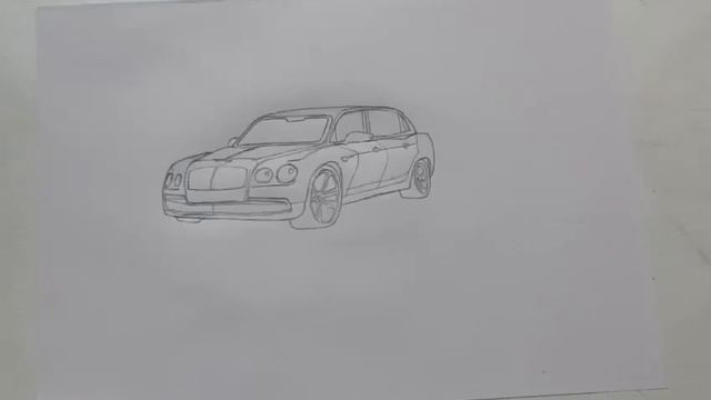 BENTLEY машинасын қалай салу керек. Как нарисовать машину BENTLEY. смотреть онлайн