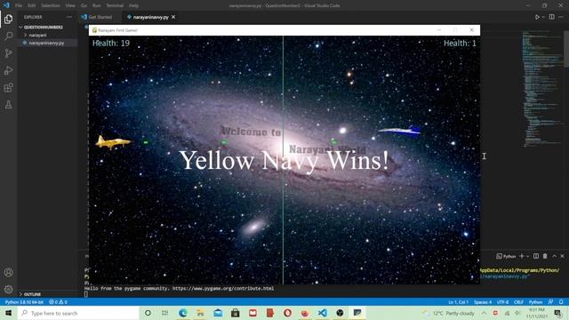 Game development using pygame (python) | Final Game Show | смотреть онлайн