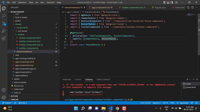 Create a separate component for Angular Material toolbar | Angular Tutorial смотреть онлайн