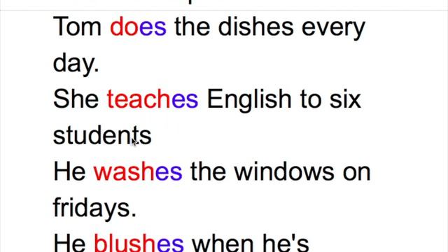 ENGLISH GRAMMAR LESSONS PART 24  -- PRESENT SIMPLE  TENSE