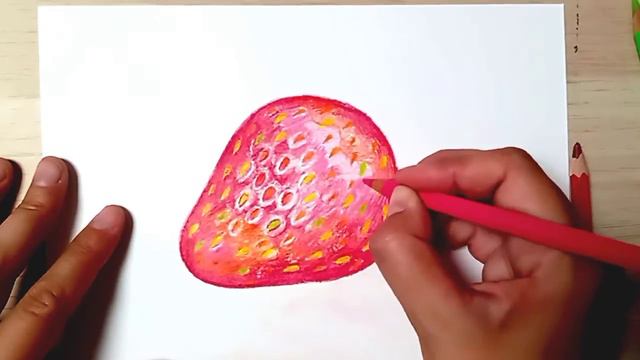 How to draw a realistic strawberry: Full step by step narrated tutorial / JAK NAKRESLIT JAHODU смотреть онлайн