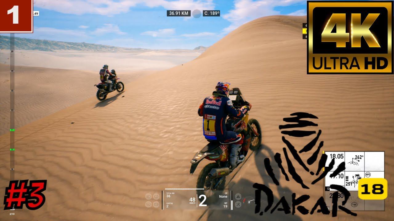 4K Dakar 18 gameplay MOTO Logitech g27 смотреть онлайн