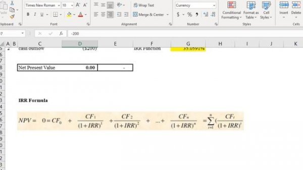 Internal Rate of Return (IRR) -  Basics, Formula, Calculations in Excel (Step by Step)