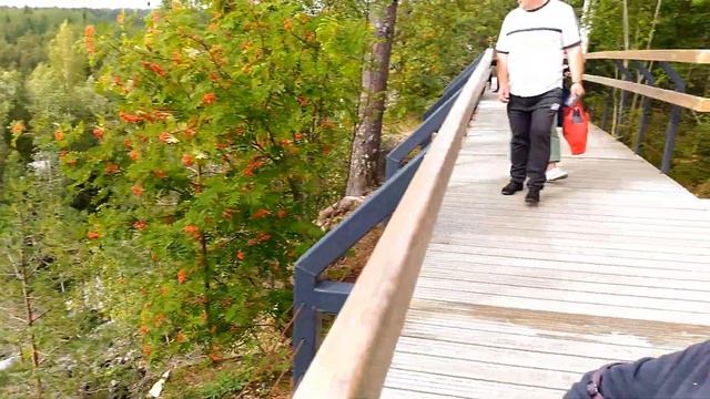 Карелия (часть 3). Рускеала. Лесопарк. Мраморный карьер. Скалы. Рускеальский экспресс. 18.08.2021г. смотреть онлайн