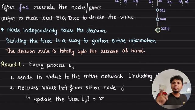 Exponential Information Gathering (EIG) Algorithm - Distributed Consensus even when processes crash смотреть онлайн