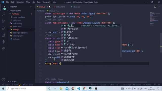 3D Portfolio Website Using Three.js смотреть онлайн