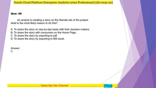 Oracle Cloud Platform Enterprise Analytics 2022 Professional 1Z0 1041 22 PART 5 смотреть онлайн