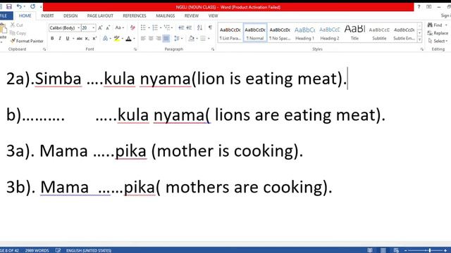NGELI : NOUN CLASS SYSTEM IN SWAHILI ( PART 1 M-WA) смотреть онлайн