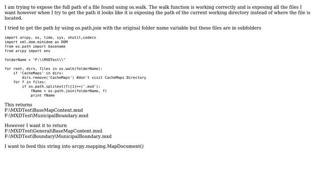 GIS: Get Path of File found with os.walk смотреть онлайн