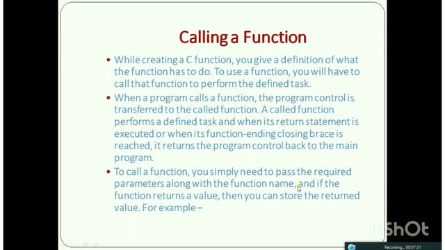 FUNCTION ||DEFINING A FUNCTION || FUNCTION DECLARATIONS || CALLING A FUNCTION || FUNCTION ARGUMENT смотреть онлайн