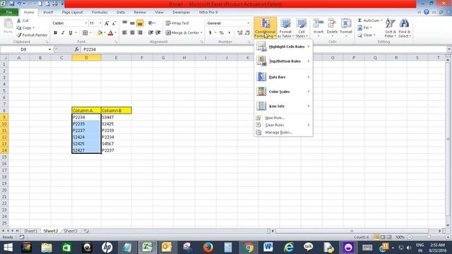 Compare two columns in Excel and highlight the common values смотреть онлайн