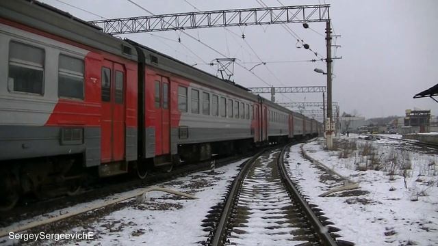 Электропоезд ЭД4М-0050 станция Столбовая смотреть онлайн