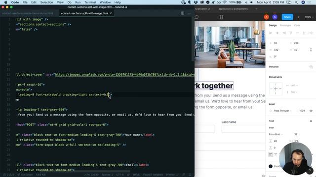 Building some contact sections for Tailwind UI смотреть онлайн