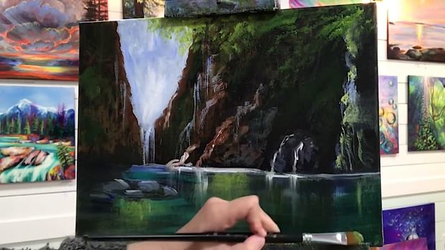 ACRYLIC PAINTING TUTORIAL ? STEP BY STEP LANDSCAPE