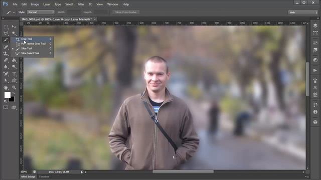 Photoshop - изменяем размер фото, обрезаем и сохраняем смотреть онлайн