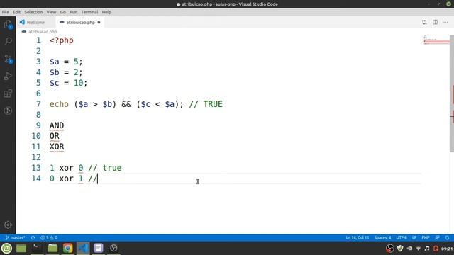 Operadores e Estruturas de Controle do PHP - Programação Web I смотреть онлайн