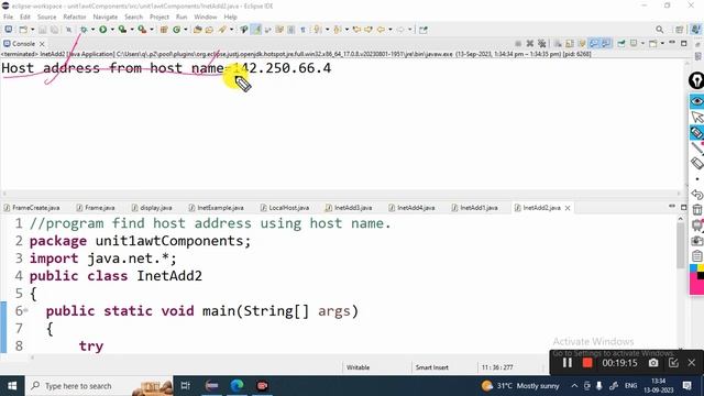 AJP U4 L3 PROGRAM TO FIND IP ADDRESS USING INET ADDRESS CLASSES смотреть онлайн