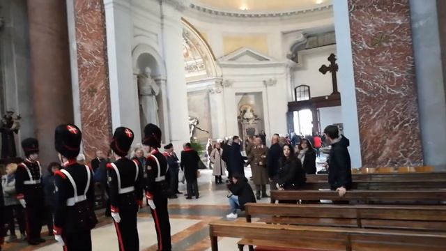 Military ceremony at Santa Maria degli Angeli e dei Martiri, Rome, Italy смотреть онлайн