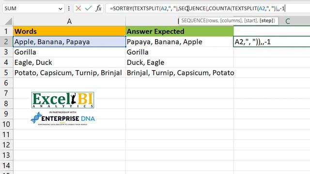 Excel formula challenge: Reverse words in a string смотреть онлайн