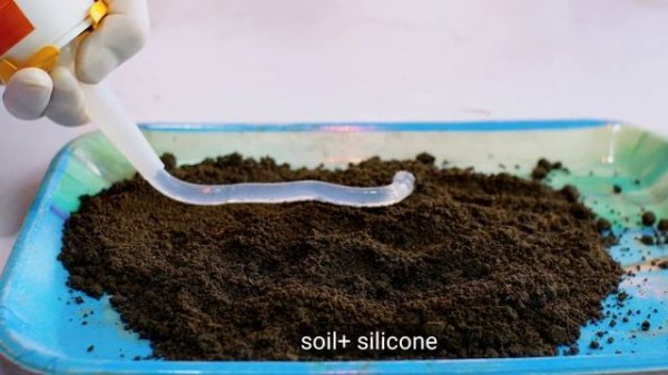 making a  tabletop moss garden with a flowing stream