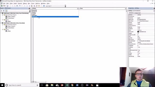 Excel VBA Data Entry Form - Part 1 (UserForm design, Adding Textbox) смотреть онлайн