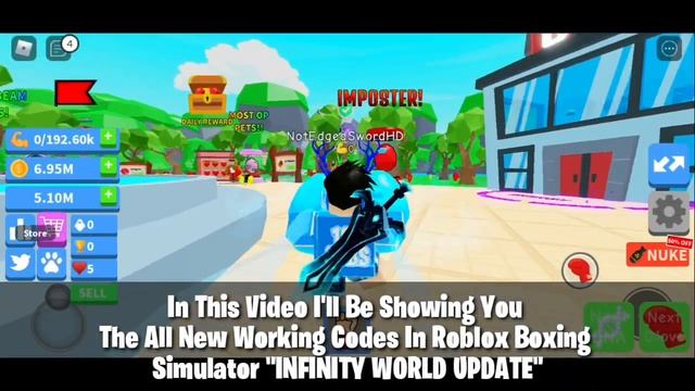 ALL NEW *INFINITY WORLD* UPDATE CODES IN BOXING SIMULATOR! | ?Roblox Boxing Simulator? смотреть онлайн