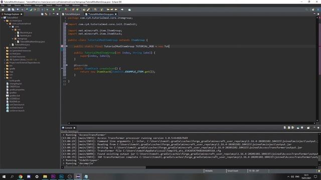 Minecraft Modding Tutorial 1.16 | 4.0 - Creative Tabs смотреть онлайн