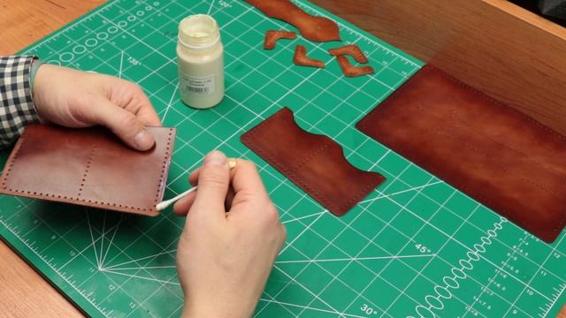 Портмоне из кожи своими руками + выкройка / Leather wallet handemade DIY + pattern смотреть онлайн