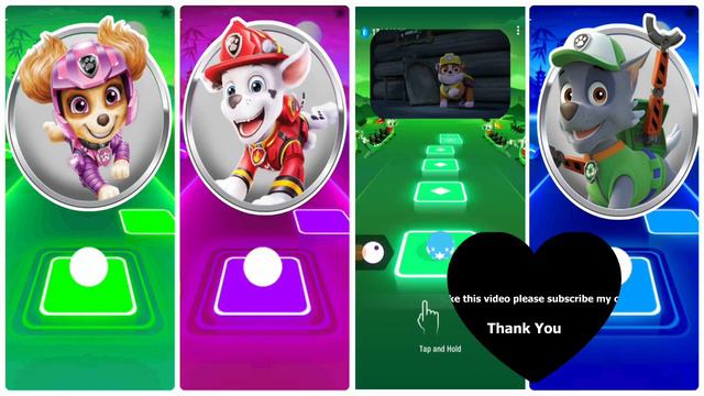 Skye 🆚 Marshall 🆚 Rubble 🆚 Rocky || Tileshop EDM Rush 👌