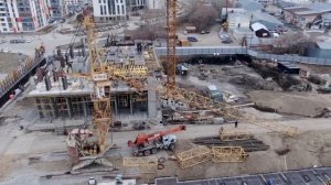 Установка башенного крана КБМ-401П