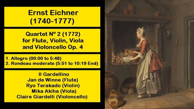 Ernst Eichner (1740-1777) - Quartet Nº 2 for Flute, Violin, Viola and Violoncello Op. 4 (1772) смотреть онлайн