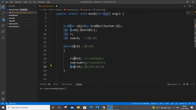 Sum of digits in java | Java program to find the sum of digits of a number смотреть онлайн
