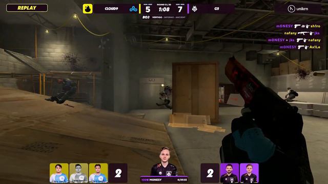 m0NESY replay (4 HS kills 3 quick Deagle, AK) | Blast RMR Major Paris 2023 - Cloud 9 vs G2 смотреть онлайн