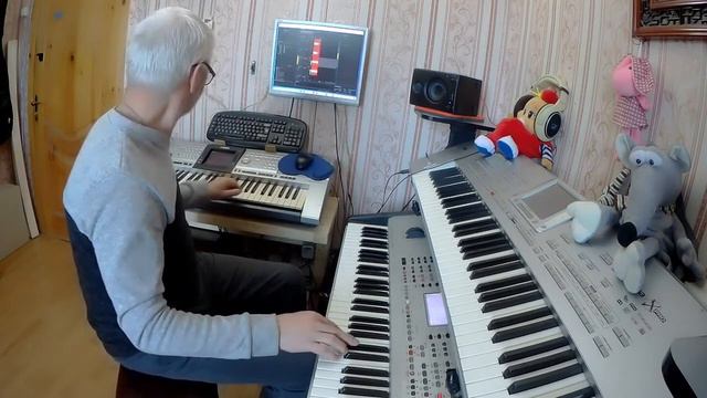 Серебряная гитара. кавер.Ketron Sd1