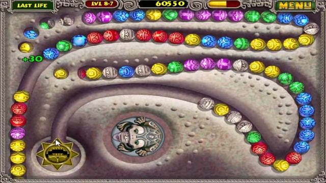 8-7 Lair of the Mud Snake , Zuma Deluxe смотреть онлайн