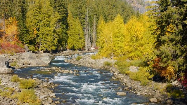 4K Fall Foliage Of Leavenworth Area - 3,5 HRS Of Amazing Autumn Scenery And Nature Sounds
