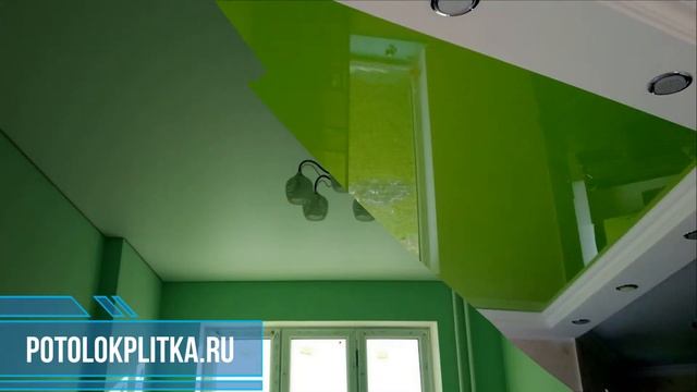 Подбор зеленых натяжных потолков смотреть онлайн