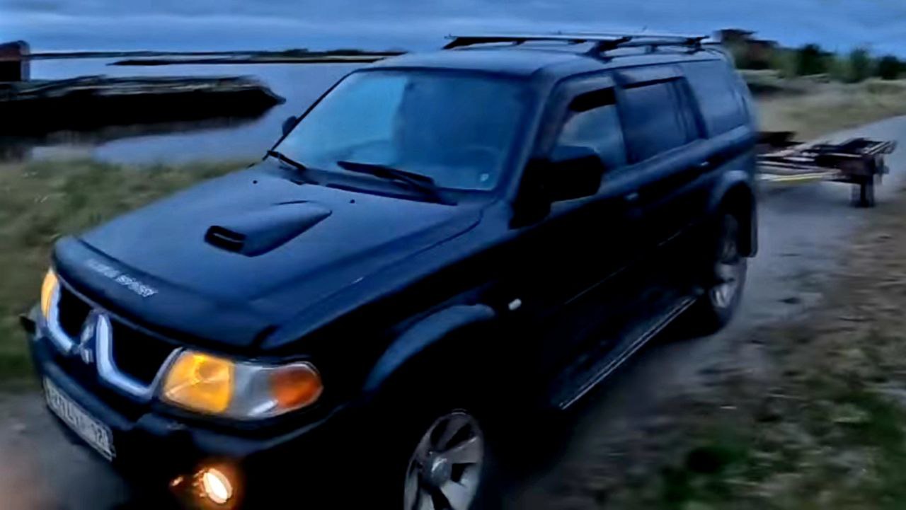 Mitsubishi Pajero Sport 1 K9 Мицубиси Паджеро спорт 1 K9 алюминиевый бак и замена масла, дизель 4D56